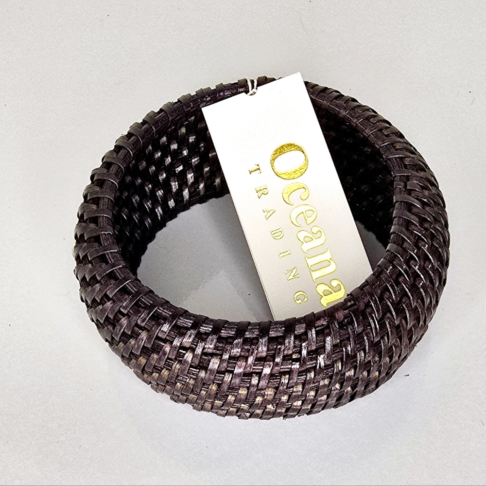 Oceana Trading Women's Rattan Weave Bracelets